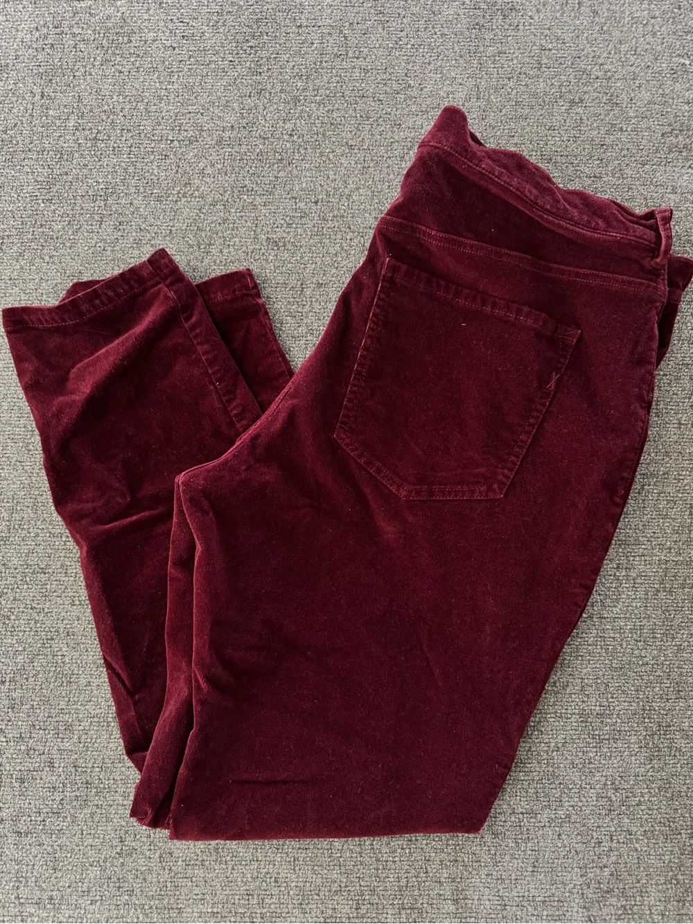 Express Burgundy Skinny Corduroy Jeans